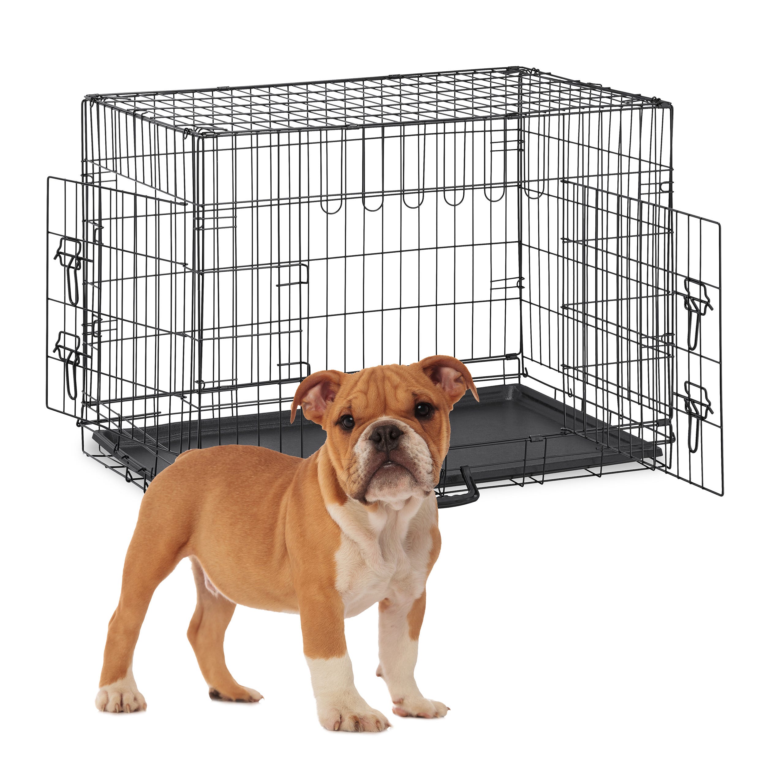La cage de transport pliable grillagée pour chien