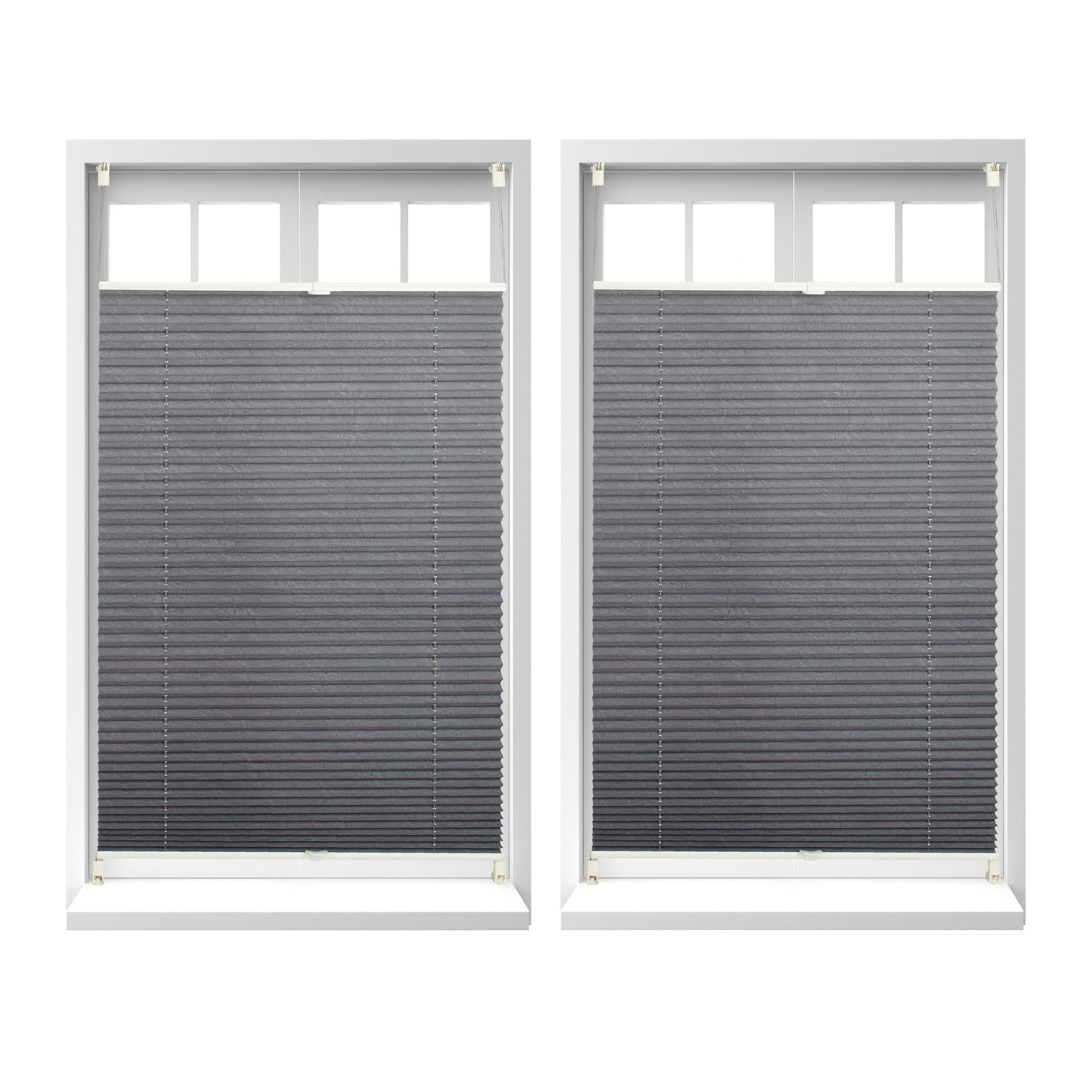 Deco Company Tenda Plissettata Con Morsetti - Opaca, Per Finestre, Bianco, 45x130 Cm - Foto 8