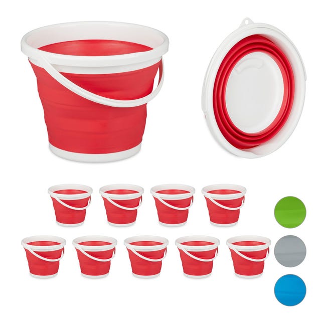 Navaris Secchio Pieghevole 10 Litri in Silicone - Secchiello Navaris Secchio Pieghevole 10 Litri in Silicone - Secchiello