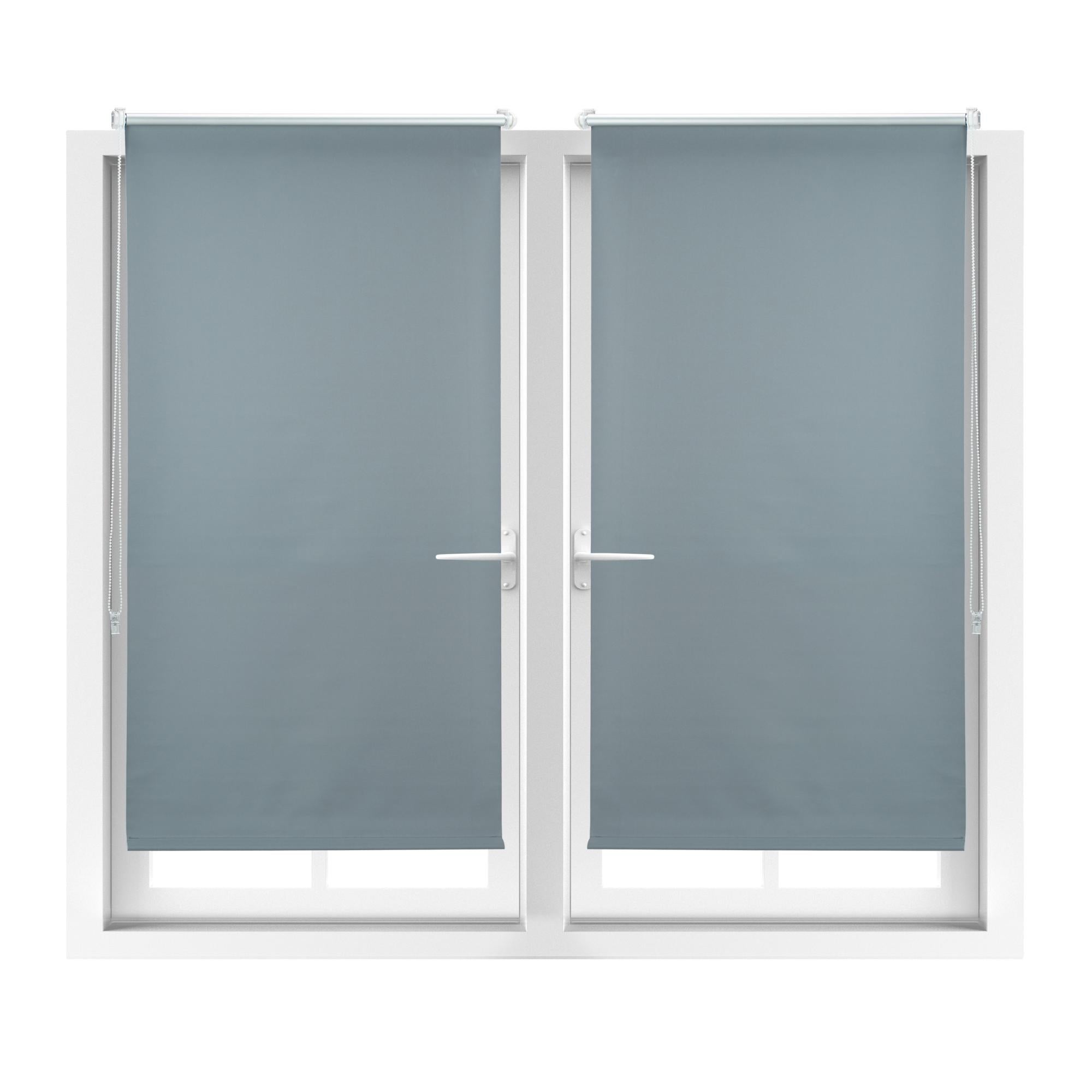 Tenda A Rullo Doppia Deco Company - Con Catenella, Bande Trasparenti/Opache, 45x150 Cm - Installazione Senza Fori