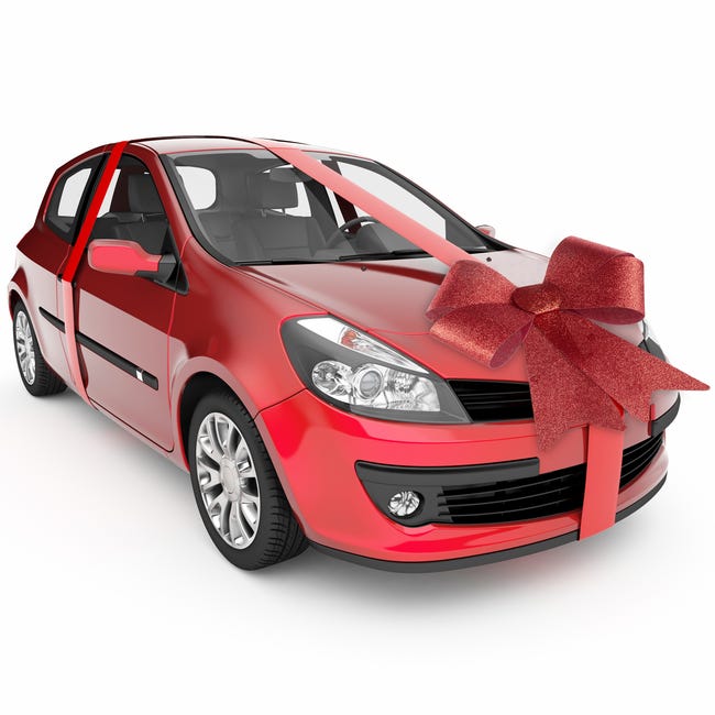 Nœud de voiture rouge géant de 58,4 cm – Cordes de ruban aimant