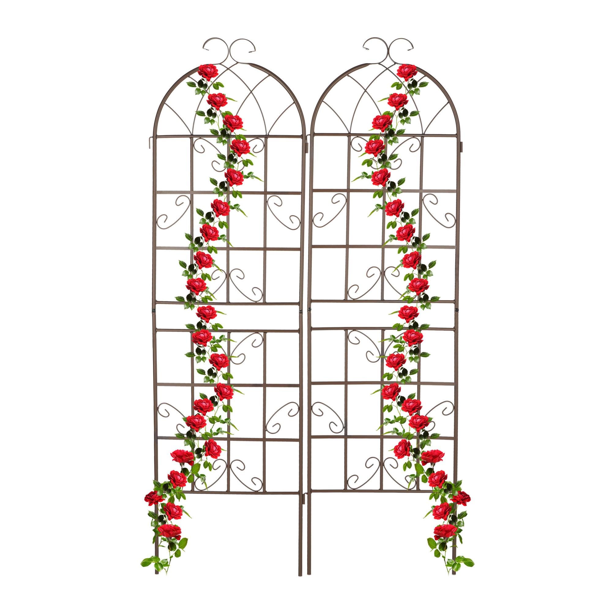 Relaxdays Supporti ad Obelisco per Rampicanti, Set da 2, HxD: 114 x 20 cm, Graticolati per Piante e Rose, Ferro, Nero | Leroy Merlin Relaxdays Supporti ad Obelisco per Rampicanti, Set da 2, HxD: 114 x 20 cm, Graticolati per Piante e Rose, Ferro, Nero | Leroy Merlin