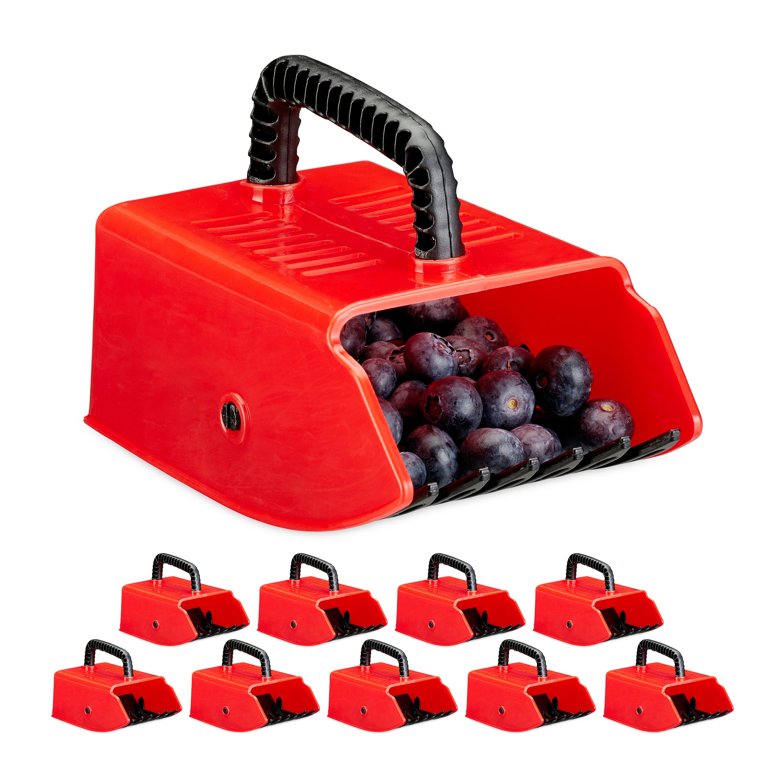 10x Raccoglifrutta, Raccogli Frutta, Ciliegie, Cestello, Coglifrutta, Accessori  Giardinaggio, Raccolta, nero/rosso