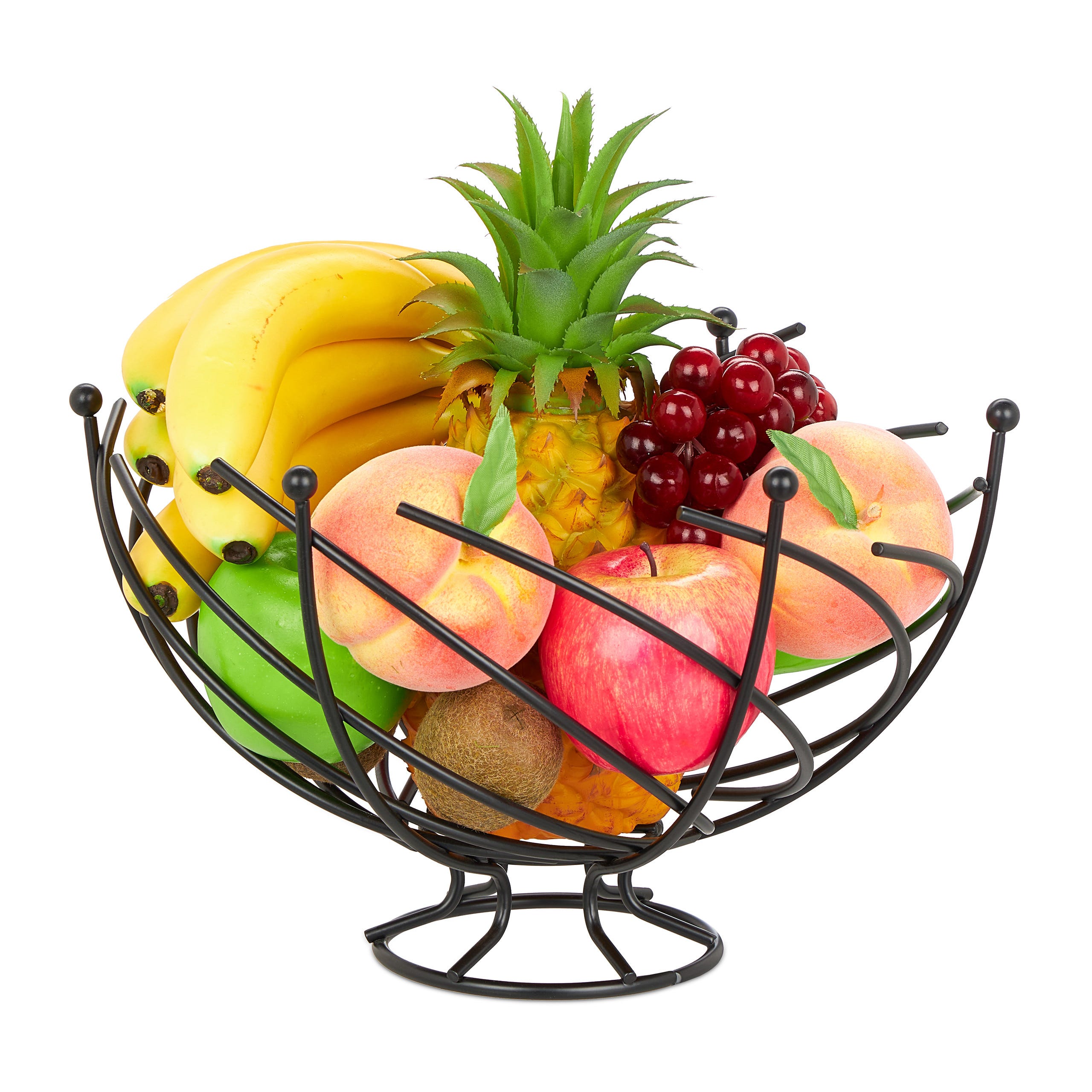 DMAR Portafrutta Cesto per Frutta Nero Fruttiere Metallo Porta Frutta da  Tavolo Moderno Grande Cesto Portafrutta Moderno Cesto di Frutta in Filo  Metallico