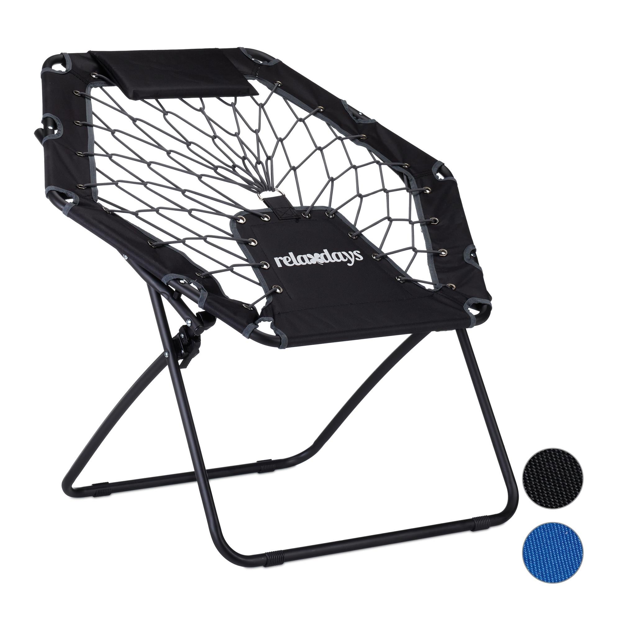 1x Sedia Bungee, Camping Chair Pieghevole, 70 x 84 x 75 cm, Poltrona