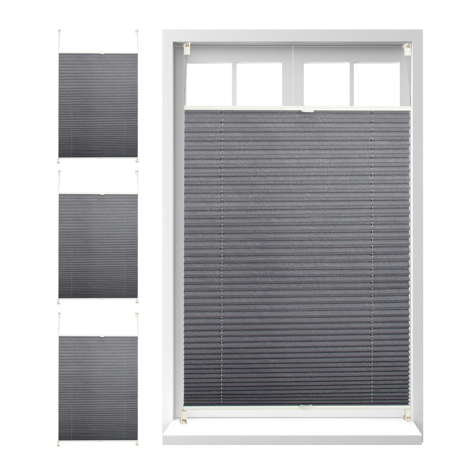 Tenda Plissettata GARDINIA Per Lucernari - Grigio 95x100 Cm, Con Ventose, Opaca, Montaggio Senza Fori - Foto 4