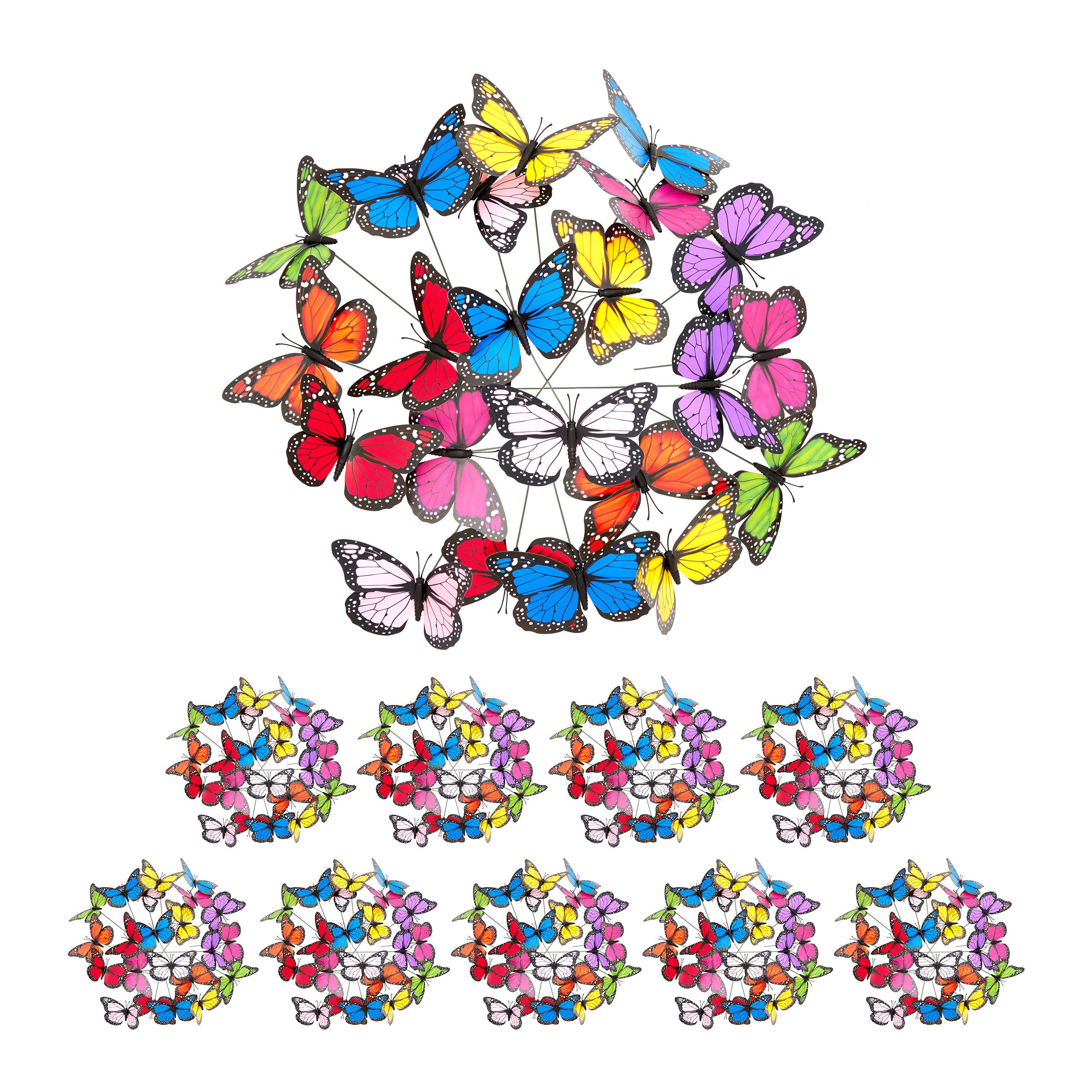 Piquet de jardin en forme de chat avec papillon - Hauteur : env. 55 cm - En métal  rouillé - Décoration de jardin : : Jardin