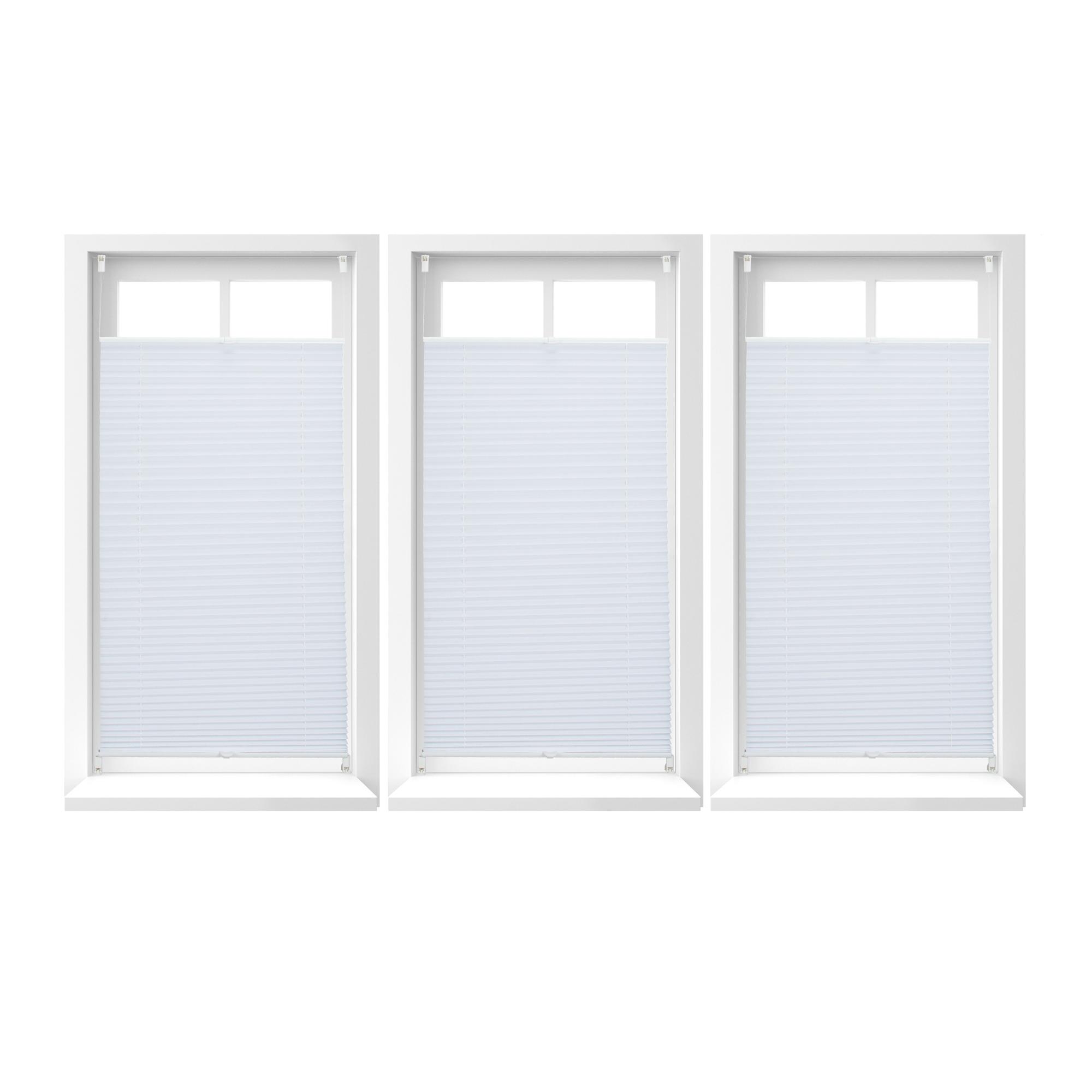 Store vénitien sans perçage, lot de 3, volet fenêtre, laisse passer la lumière, L x H env