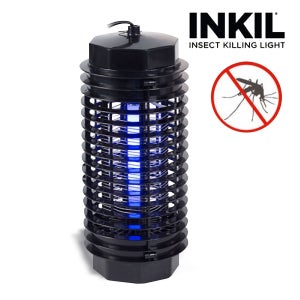 Lampe Anti Moustique Lumiere Bleue 500 V - A Poser ou a Suspendre - Avec  Anneau de Suspension - Utilisation Interieur ou Exterieur - 26,5 x 11,5 CM