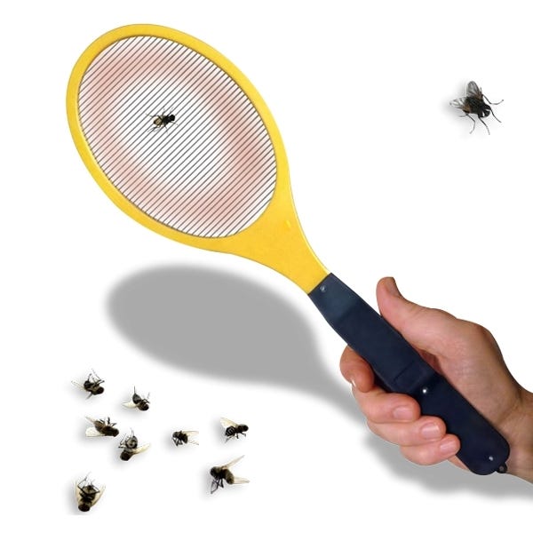 Raquette anti-moustique électrique, raquette électrique contre les insectes