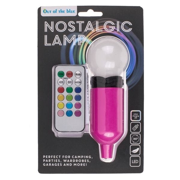 Lampe rétro bulbe à piles LED multicolore avec télécommande