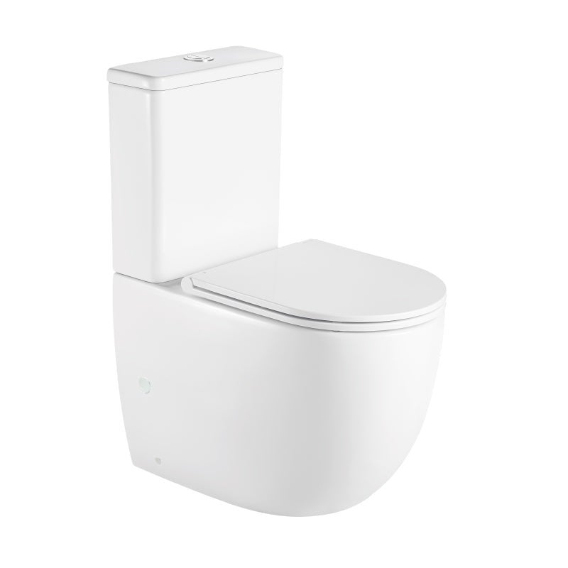 Meuble WC avec cuvette minimaliste et lave-main – Effet chêne – 50
