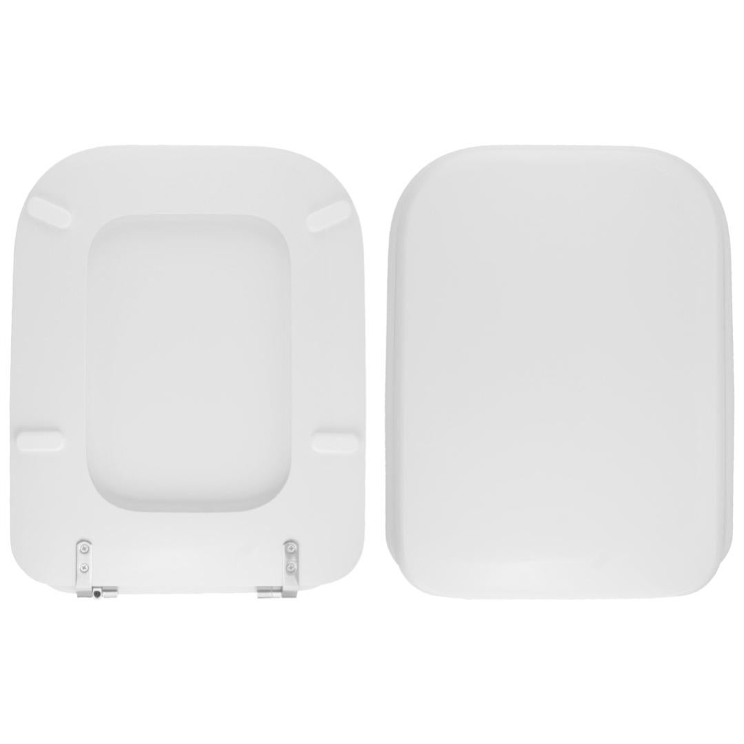 Hydrohome Copriwater Pozzi Ginori Serie 21: Tavoletta WC In Plastica Termoindurente Bianca Con Cerniere Regolabili - Made In Italy - 4