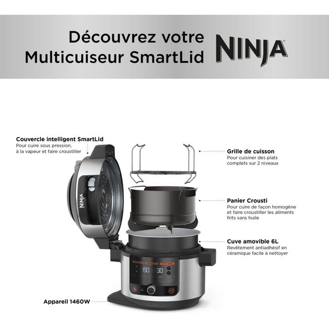Multicuiseur SmartLid 11-en-1 Ninja Foodi OL550EU