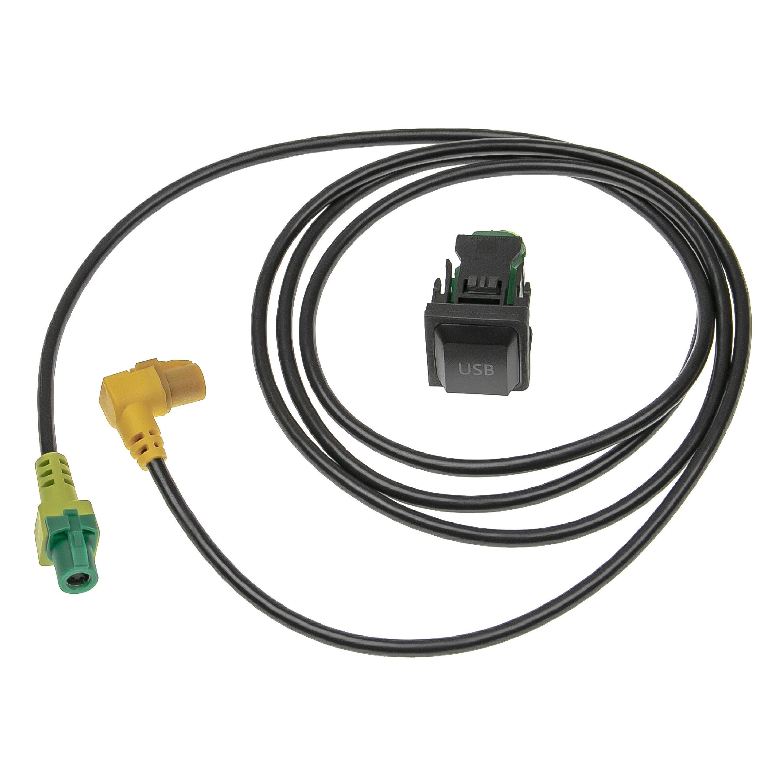 Vhbw Câble adaptateur USB pour radio de voiture compatible avec VW Polo,  Scirocco, Tiguan, Touran, Passat B7