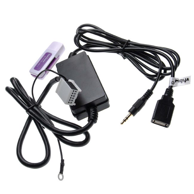 bodsøvelser gys nål Vhbw Câble adaptateur AUX USB pour radio de voiture compatible avec VW  Delta 6/7, Premium 6/7, R100/110, RCD-200, RCD-210/310*, RCD-300 | Leroy  Merlin