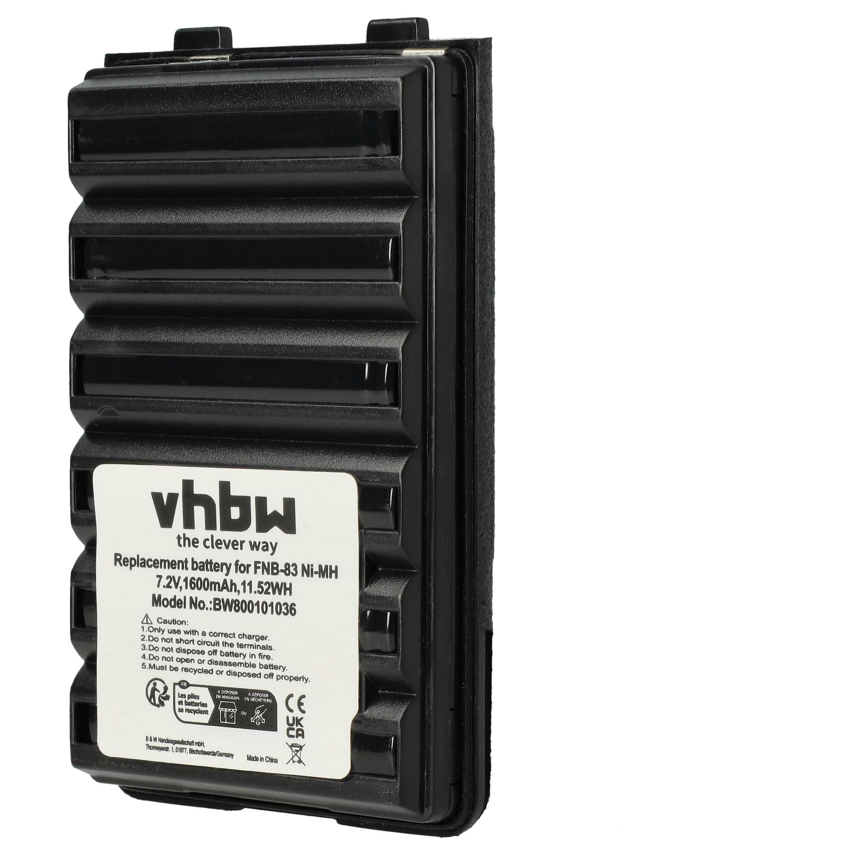 Vhbw X Batterie Remplacement Pour Yaesu Vertex Fnb V H Fnb V Li Fnb Fnb Fnb V