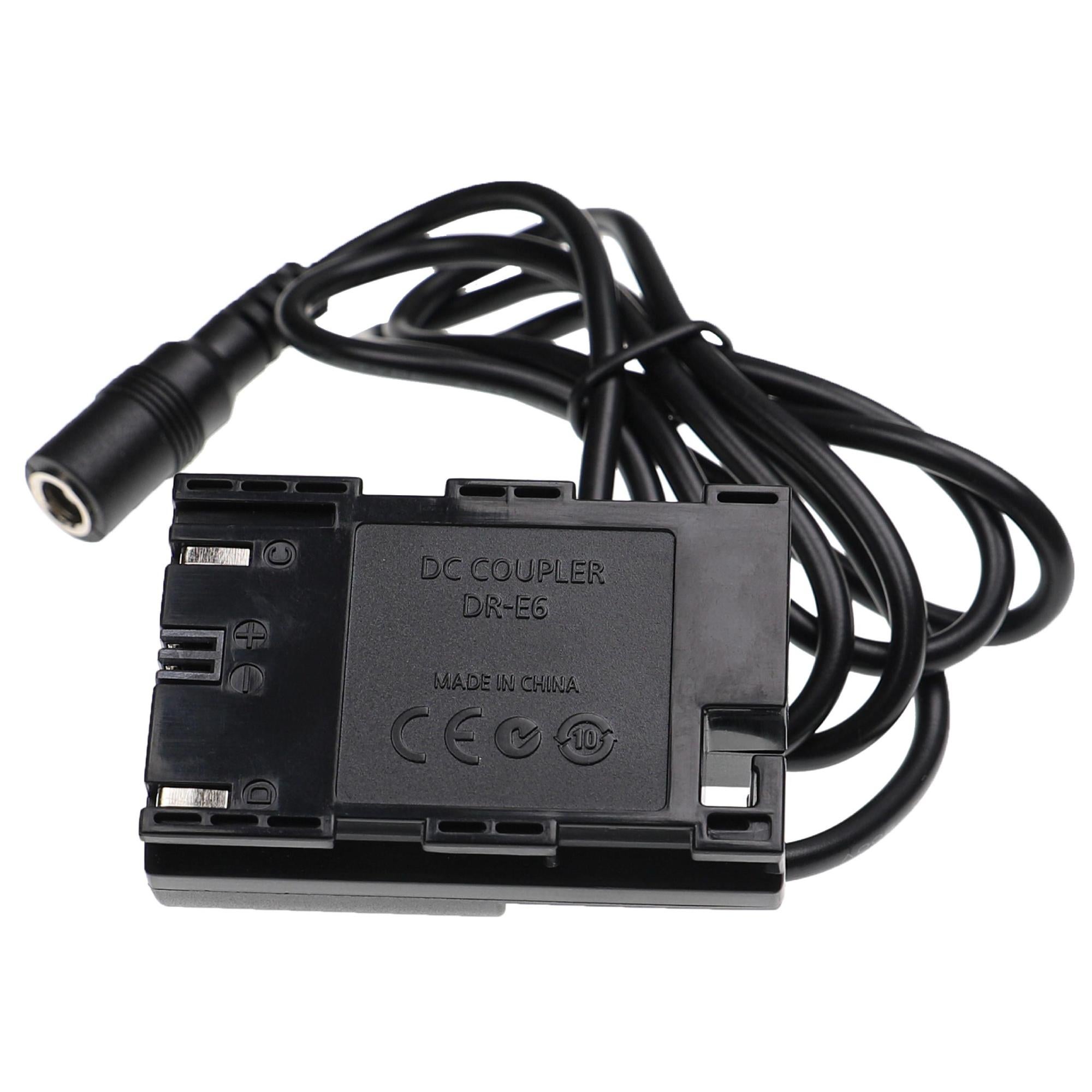 Vhbw Adaptateur batterie factice compatible avec Canon EOS 5DS, 5DS R