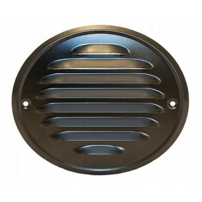 Grille de ventilation ronde - diamètre 70mm - noir RAL9005