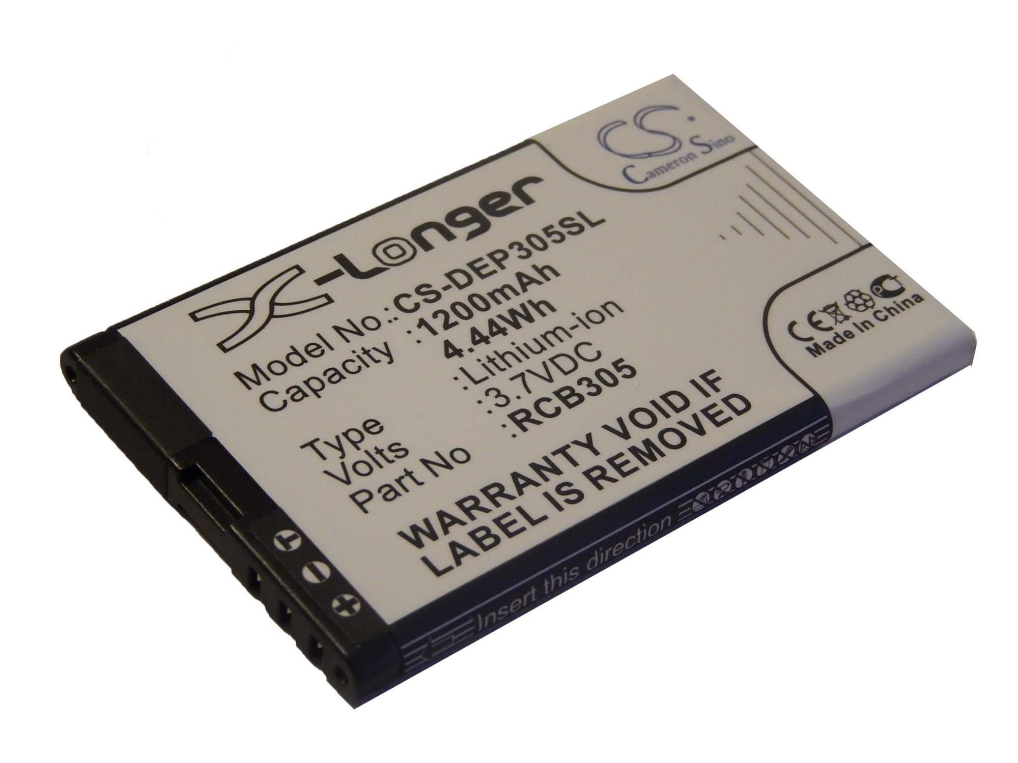 Batterie vhbw 1200mAh (3.7V) pour téléphone portable, smartphone Doro