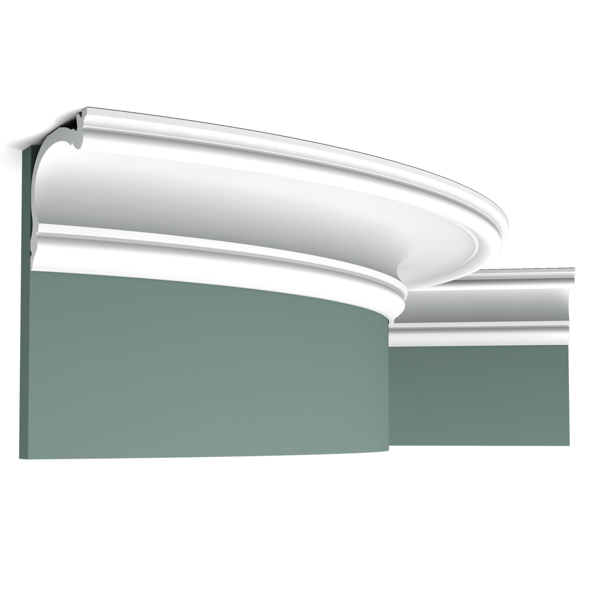 C341F HERITAGE Flexible Corniche cache tringle à rideau Orac Decor 8,8x12,2x200cm (h x p x L