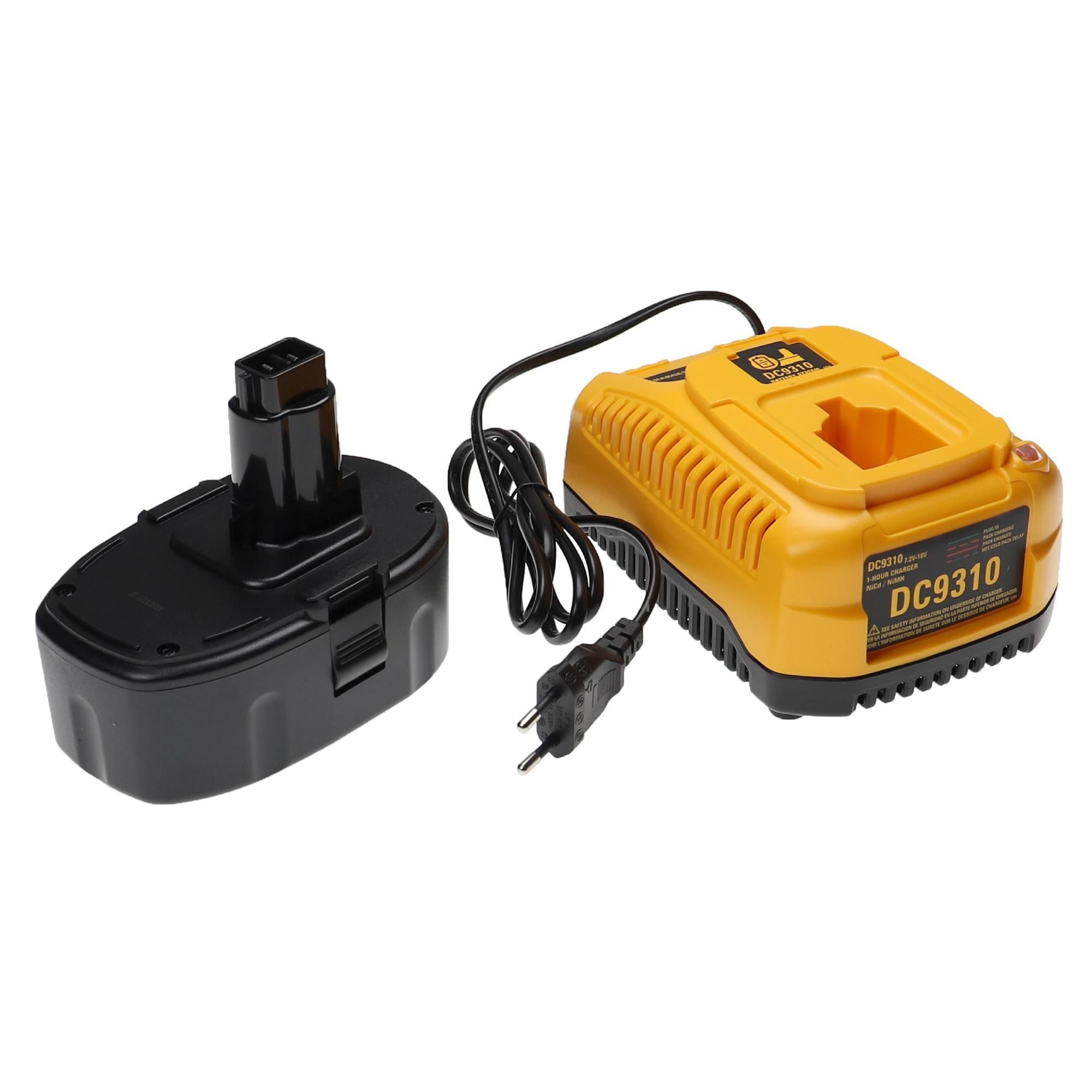 Vhbw Batterie remplacement pour Dewalt DC9180 pour outil