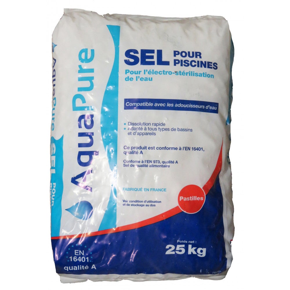 Générique -Sel pastilles en sac de 25 kg, sel piscine AQUAPURE-BP-3789799