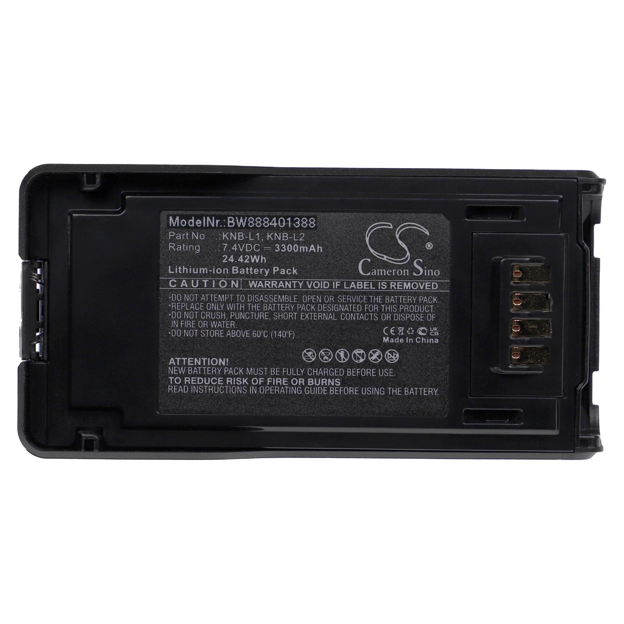 Batterie Remplacement Vhbw 2000mAh 7.4V Li-ION Pour Kenwood KNB-45, KNB-45L, KNB-45Li - Talkie-Walkie