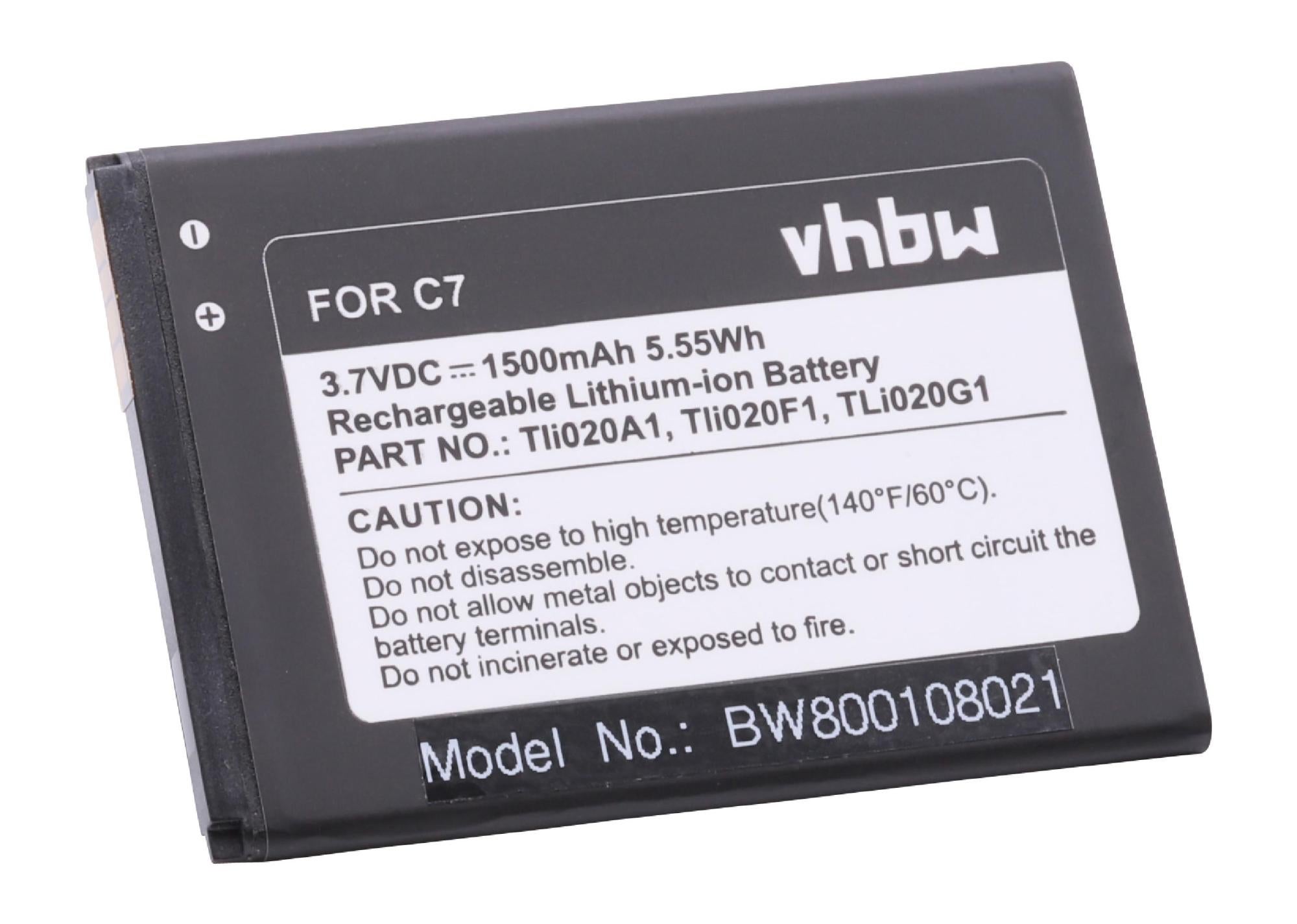 Vhbw batterie LiIon 1500mAh (3.8V) pour téléphone portable Smartphone