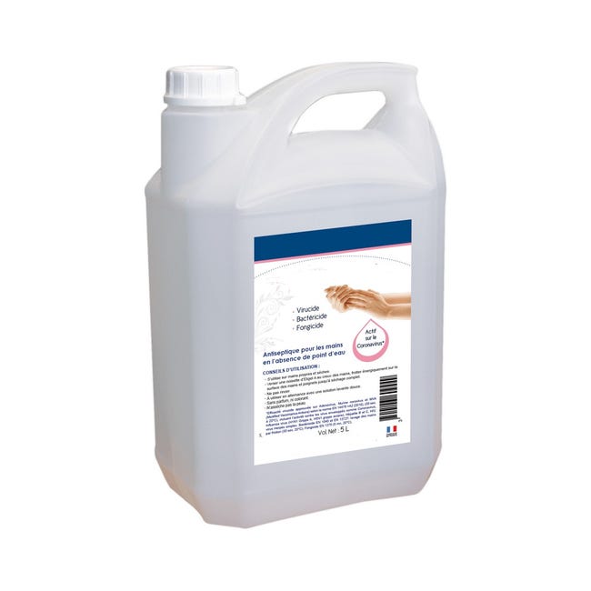 topcar solution hydroalcoolique desinfectante 5 litres 002315001 leroy merlin