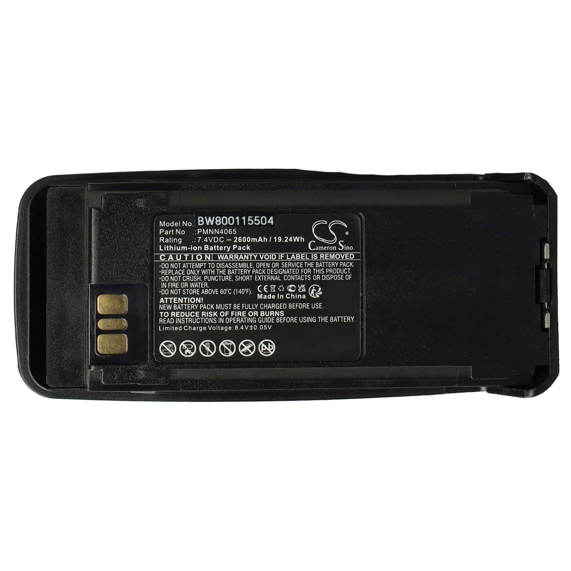 Batterie 2200mAh 7,4V Pour Talkie-walkie Motorola PMNN4406/4407 - Avec Clip De Ceinture