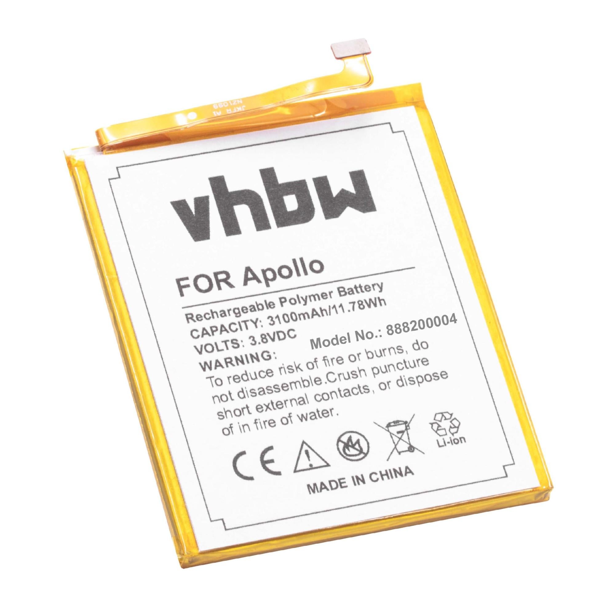 Vhbw Batterie 1800mAh 3,7V Li-Polymère Pour Airis 509 GPS Smartphone – Remplacement Haute Autonomie