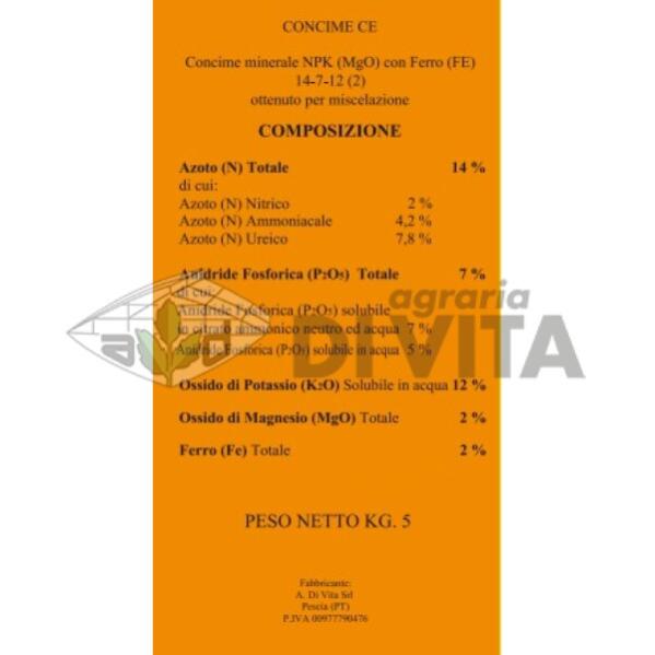 Concime Per Agrumi 0.500 Kg - Per Limoni, Aranci, Mandarini, Kumquat, Con Regolamento UE 2019/1148 - Foto 3