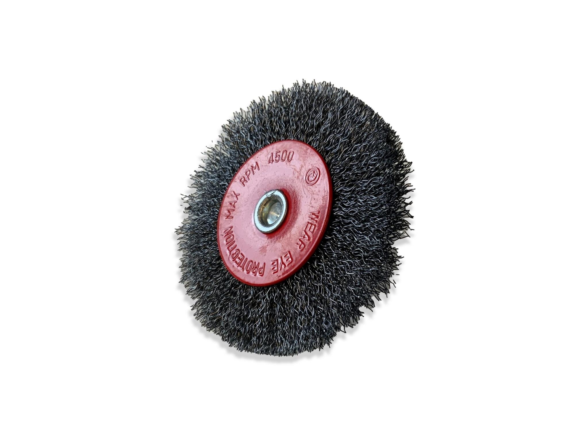 Brosse Disque En Acier Ondulé SW - Diamètre 100mm, Pour Perceuse Ou Meuleuse - Idéale Pour Décaper Et Nettoyer Le Métal