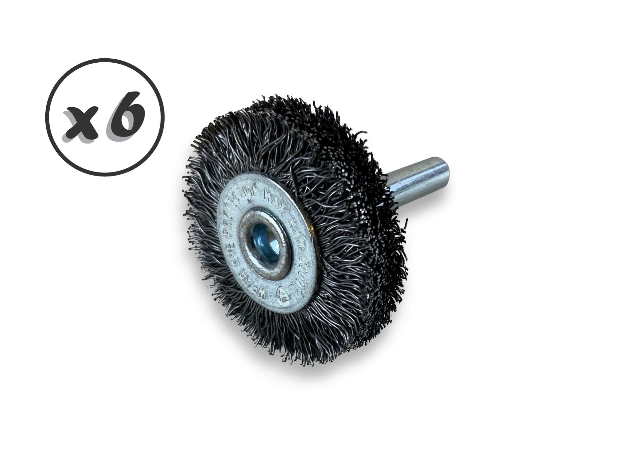 Brosse Circulaire KS Tools Ø50mm | Brosse Acier Pour Nettoyage Métal (Queue 6mm)