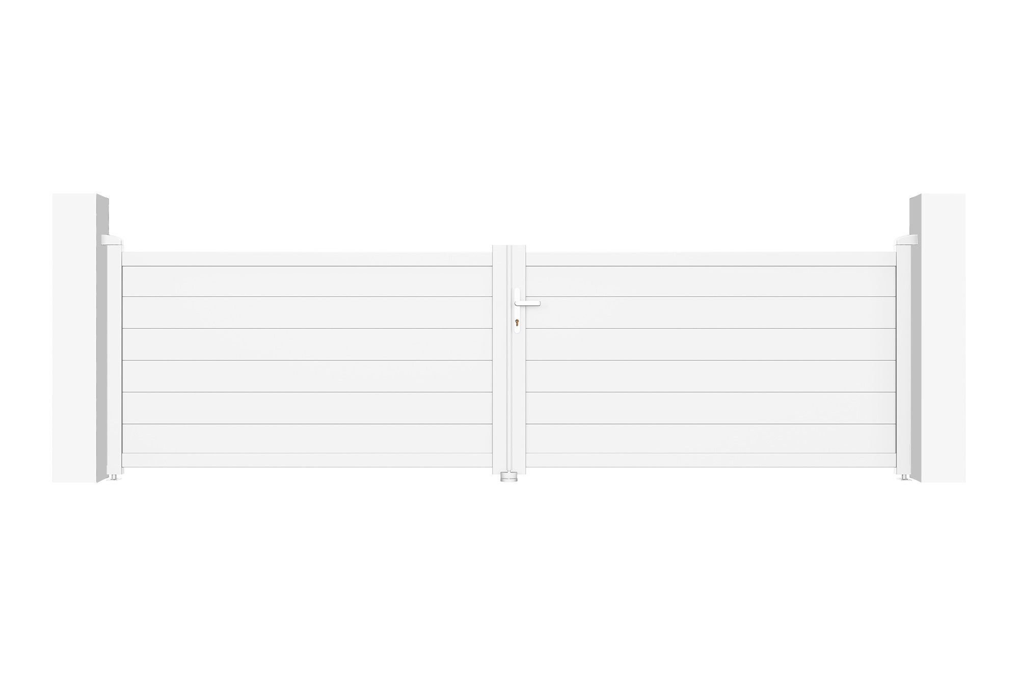 Puerta batiente de aluminio soldado 4m eiger 400b115 blanco