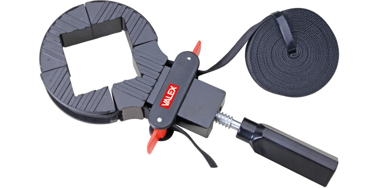 Morsetto A Cinghia Da 6 Metri Con 4 Ganasce Per Cornici E Lavorazione Legno - Utensile Regolabile Per Forme Rettangolari, Quadrate E Rtonde, Nero