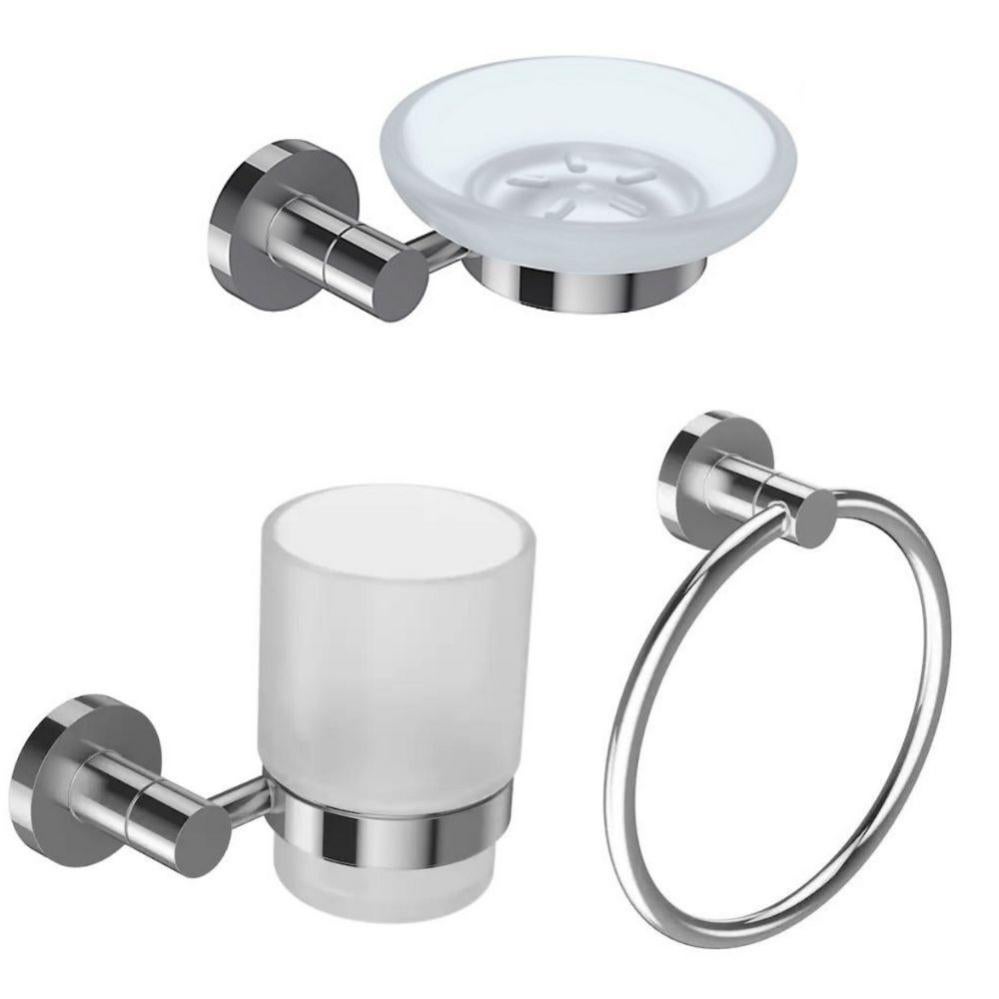 JACOB DELAFON Lot Porte savon Classique, Porte gobelet Classique et Anneau porteserviettes