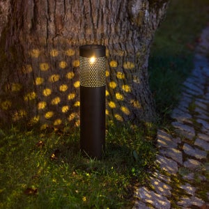 Lanterne solaire avec poignée OAKY Bois clair Bois naturel H28cm