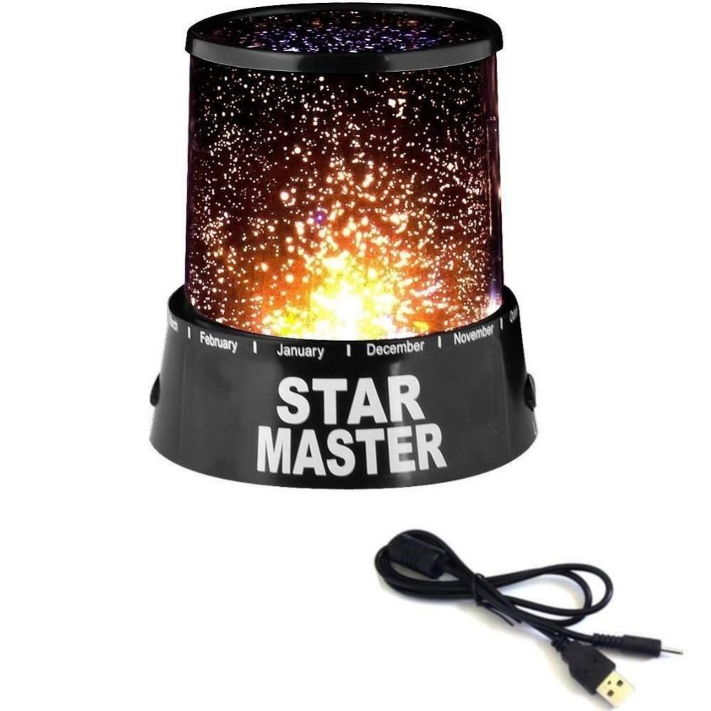 Proiettore Stellare Blu USB – Luce Notturna Portatile Con Effetti Cielo Stellato, Luminosità Regolabile, Per Auto E Camera