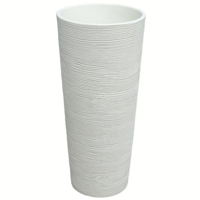 Vaso Cubo rigato Shabby cm 35 Vasar Telcom in resina - Valpescara Garden