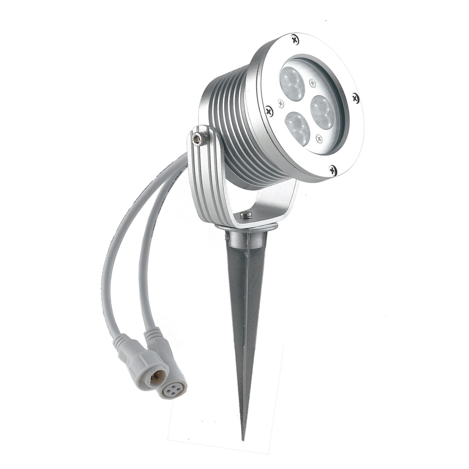 Proyector led iride de exterior 9x1w 6000k plata (luz fría)