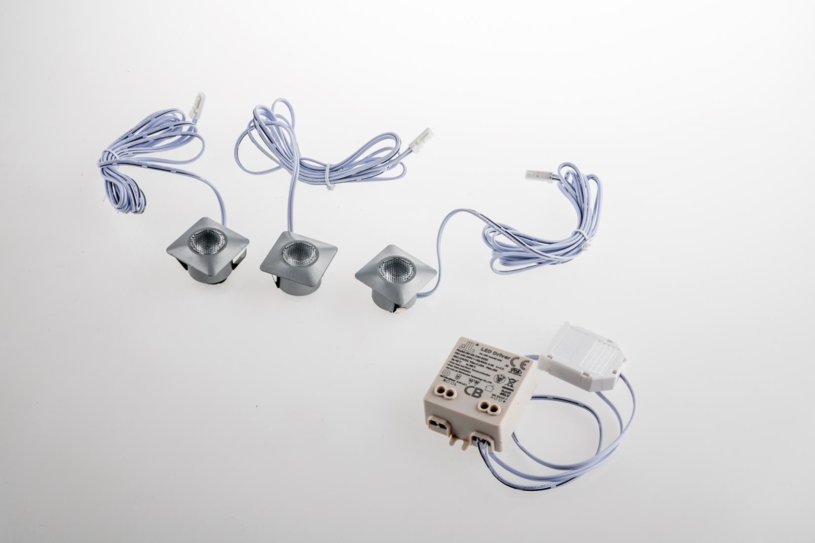 3 Focos LED Jardín Ledvion - 5W, 2700K, IP65, Cable 1m