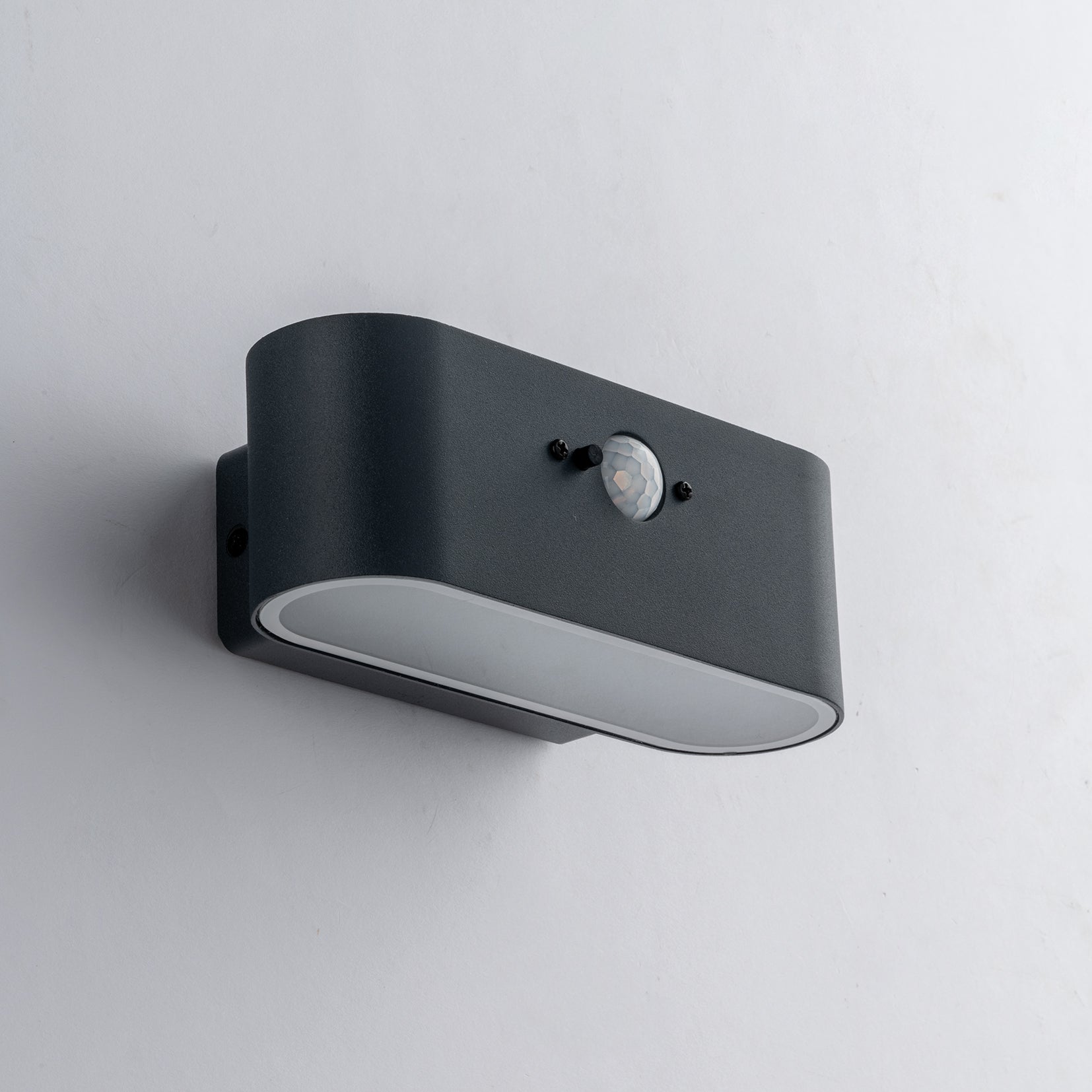 Aplique solar led albert antracita con sensor de movimiento regulable 2.5w 4000k (luz natural)