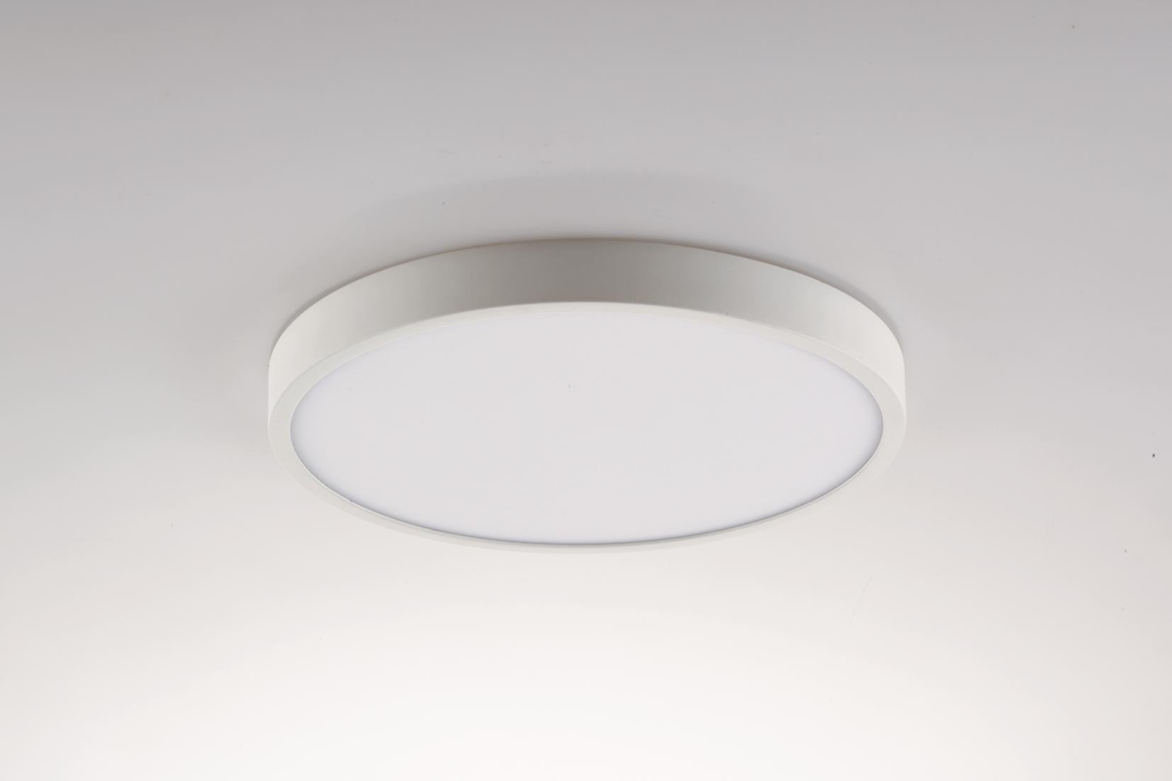 Plafonnier salle de bain LED rond blanc DOMO 24W lumière naturelle 24