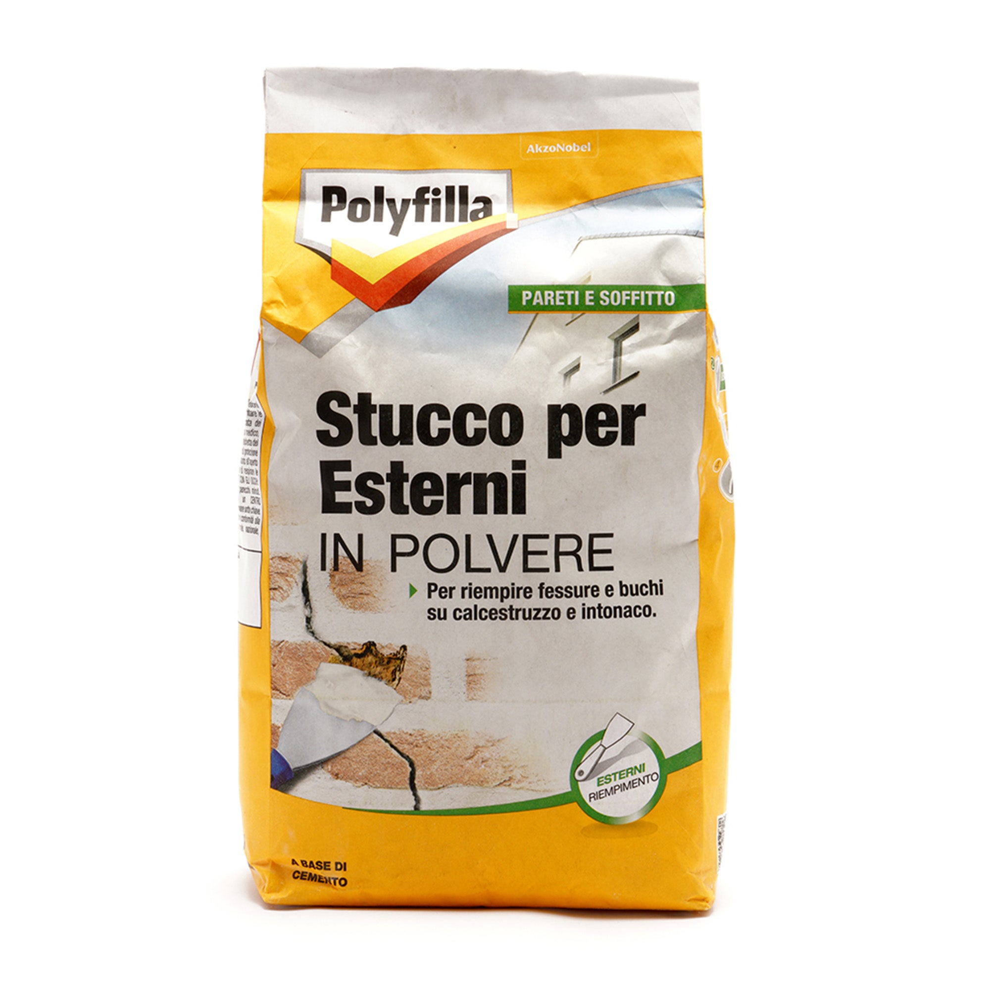 Stucco per Esterni in Polvere a base di Cemento (5 kg), Polyfilla