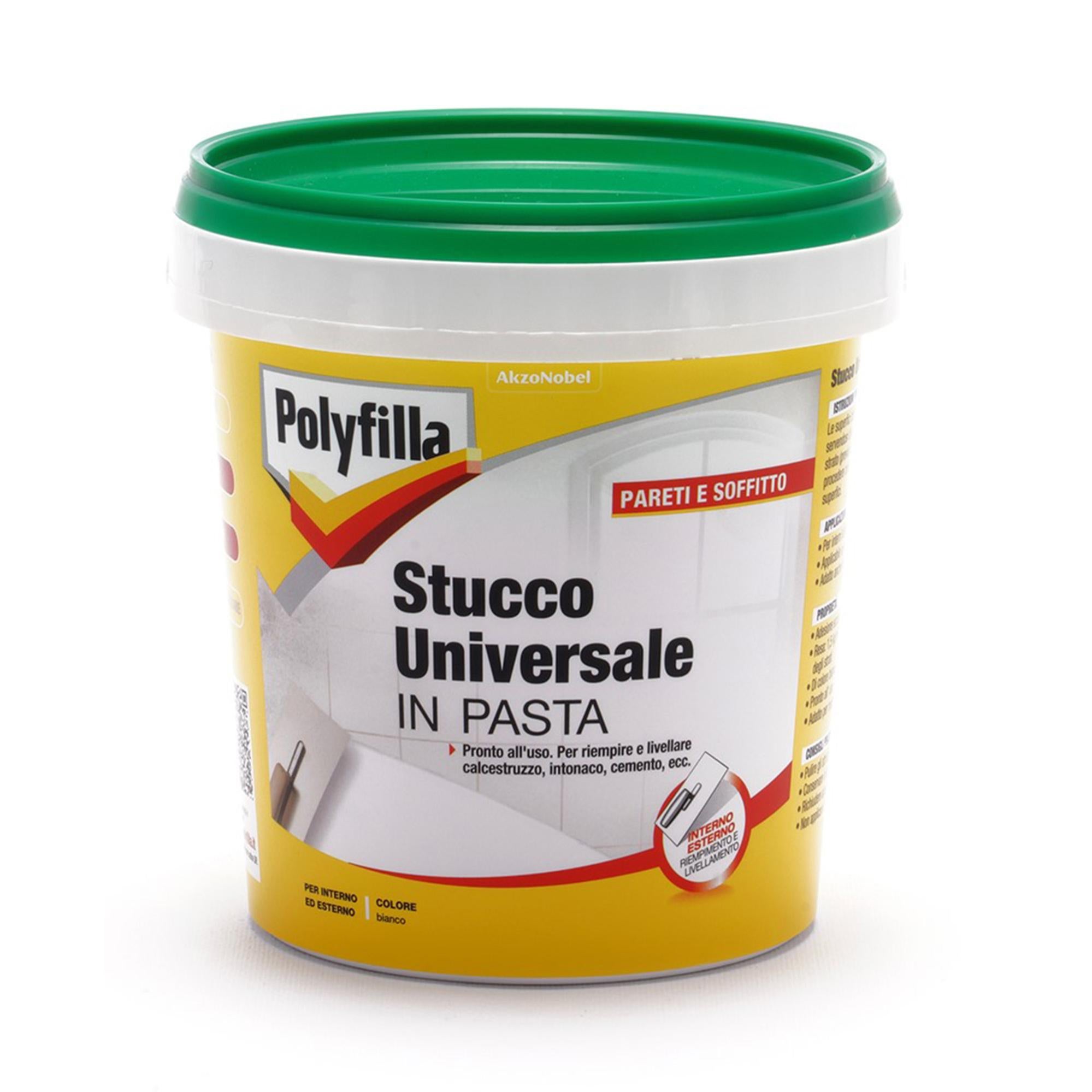 Stucco Universale POLYFILLA - Per Interni Ed Esterni, Pronto Uso, Bianco, 1 Kg, Per Riparazioni Murarie - Foto 6