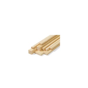 TWE - listelli legno massello abete alta qualità 60x60x 1 metro con smusso  su spigoli Made in Italy confezione da 1 pz