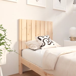 Cabecero blanco de madera clásico y sencillo para cama de 90 cm