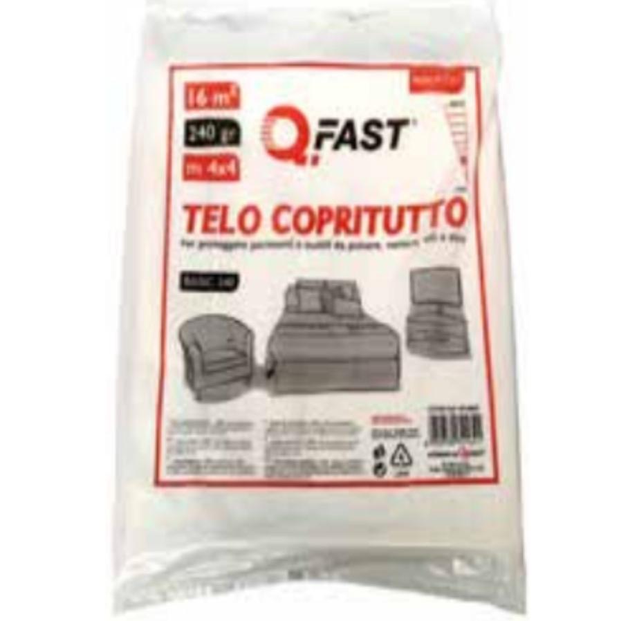 Telo da Cantiere 4x10 m - TECPLAST - TR170CH - Telo Trasparente Rinforzato - Alta Qualità - Protezione Impermeabile per Lavori